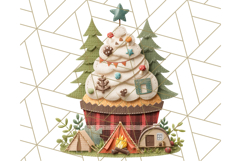 Paper Cupcake Clipart Layered Paper Scrapbook Collage Png Product Image 3