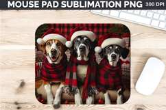 Watercolor Dog Mouse Pad Sublimation - Christmas PNG Design Product Image 1