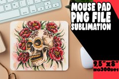 Elegant Watercolor Flower Skull Art Product Image 1