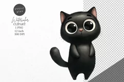 Cat Clipart, Funny kitten clipart, Cat clipart Product Image 1