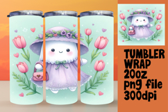 Personalized Tumbler Artwork , Cute Ghost Product Image 1