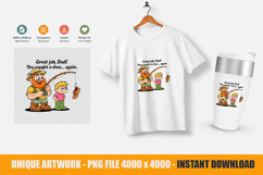 Funny Caught a Shoe Fishing Dad PNG Design Product Image 1