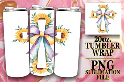 ENCHANTED EVENINGS 20oz TUMBLER WRAP, Flower Cross Product Image 1