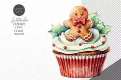 Christmas clipart, Cupcake clipart, Winter clipart Product Image 1
