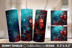 Christmas Butterfly Tumbler Design Product Image 1