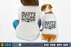 Happy halloweenie SVG, Halloween Dog Bandana SVG Product Image 2