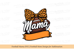 Football Mama Sublimation PNG, Fall Mom Sports Clipart, Product Image 1