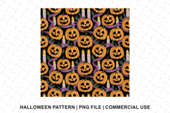 Halloween Pumpkin Pattern Png | Sublimation | Digital Paper Product Image 1