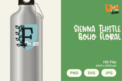 Sienna Thistle Boho Floral Monogram Product Image 1