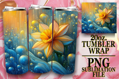 Joyful Whispers 20oz tumbler wrap, 3D Flower Product Image 1