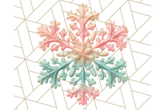 Coral and Aqua Christmas Clipart PNG, Pastel Holiday Art Product Image 3