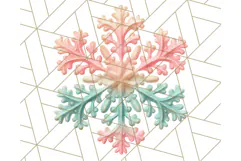 Coral and Aqua Christmas Clipart PNG, Pastel Holiday Art Product Image 3