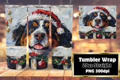 Festive Peeking Dog Tumbler Wrap Holiday Winter Sublimation Product Image 1