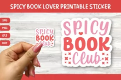 Printable Spicy Book Lover Sticker | Spicy Book Club Product Image 1