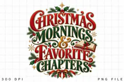 Christmas Mornings & Favorite Chapters PNG, Christmas Book Product Image 4