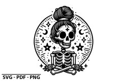 Funny Skeleton SVG Design | High Quality SVG File Product Image 1