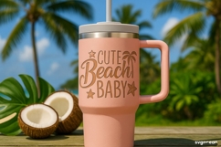 Cute Beach Baby SVG Engraved | Beach Quotes SVG Product Image 1