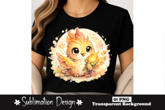 Cute Baby Phoenix Fire Bird Kawaii Fantasy Sublimation Product Image 1
