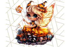 Halloween Fairy Clipart PNG, Cute Chibi Fairy Art Clip Art Product Image 3