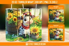 Highland Cow Tumbler Wrap Designs, Sublimation Wrap Product Image 1