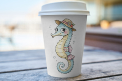 Whimsical Summer Seahorse Clipart Product Image 5