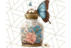 Vintage Butterfly PNG Clipart, Fairytale Cottagecore Images Product Image 3