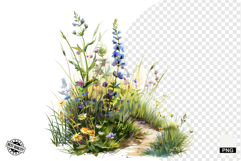 Wildflowers Pathway Clipart Product Image 1