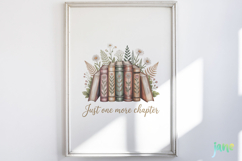 Cottagecore Books and Flowers Clipart Product Image 5