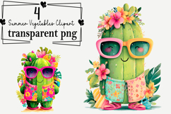 Summer Vegetables Clipart Watercolor PNG Product Image 1