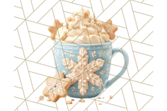 Christmas Coffee Mugs Clipart PNG Festive Cups Product Image 3