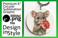 Sweet Mouse Round Design Sublimation PNG Product Image 1
