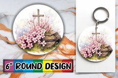 Tranquil Watercolor Cross Keychain Wrap Product Image 1
