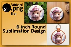 Cozy Highland Cow Keychains for Winter Product Image 1