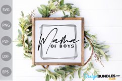 Mama of boy SVG Cut Files / Mama Quote SVG Design Product Image 3