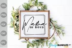 Mama of boy SVG Cut Files / Mama Quote SVG Design Product Image 3