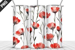 Flowers Tumbler Wrap | Sublimation Design | Tumbler PNG Product Image 1