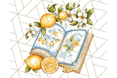 Mediterranean Cottagecore Kitchen PNG Clipart with Lemons Product Image 3