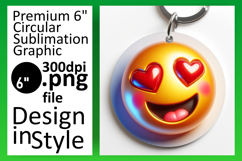 Cute Circle Design Car Coaster PNG , 3D Emoji Product Image 1