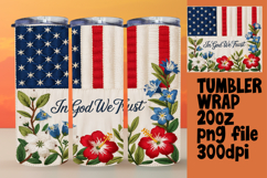 EXQUISITE 20oz Tumbler PNG Template , Patriotic Product Image 1