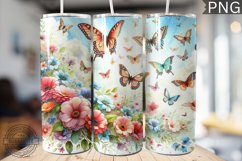 Butterflies Tumbler Sublimation - Tumbler PNG Design Product Image 1