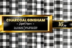 Charcoal Gingham Digital Papers 16 Variations Product Image 1
