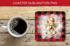 square coaster - plaid angel Product Image 1