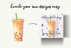 Boba Tea Clipart Bubble Tea Watercolor Product Image 8