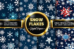 Snowflakes Digital Papers - 04 Variations Product Image 1