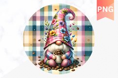 Easter Coffee Gnome Sublimation - Gnome Clipart Design Product Image 1