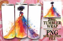Subtle Watercolor Wedding Tumbler Art: Sublimation Delight Product Image 1