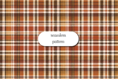 Autumn Orange Plaid Seamless Pattern Digital Paper Product Image 1