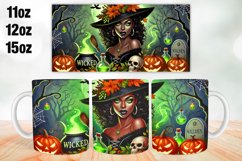 Halloween Wicked Mug Wrap Sublimation 11oz, 12oz, 15oz Product Image 1