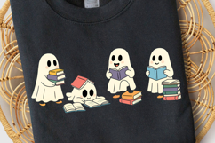 Reading Ghost PNG, Halloween Book Lover PNG, Halloween PNG Product Image 1