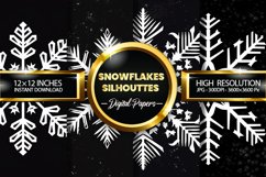 Snowflakes Silhouttes Digital Papers - 04 Variations Product Image 1